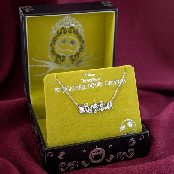 Disney X RockLove THE NIGHTMARE BEFORE CHRISTMAS Eternal Love Silver Necklace - Picture 1 of 3